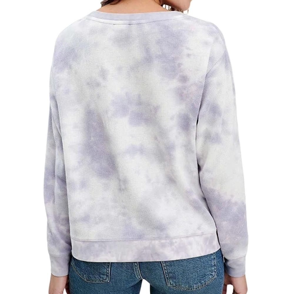 Splendid Tie Dye Thermal Longsleeve Sweatshirt
